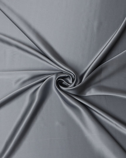Steel Grey Premium Pure Silk Satin Fabric 110 Cms Width, Made in China-D25816