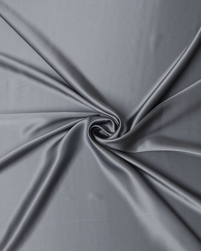 Steel Grey Premium Pure Silk Satin Fabric 110 Cms Width, Made in China-D25816