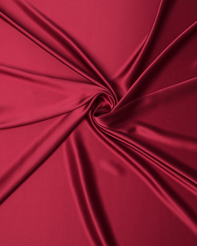 Crimson Red Premium Pure Silk Satin Fabric 110 Cms Width, Made in China-D25818