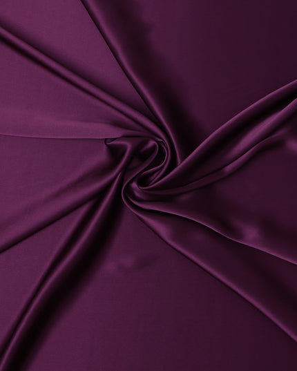 Plum Purple Premium Pure Silk Satin Fabric 110 Cms Width, Made in China-D25822