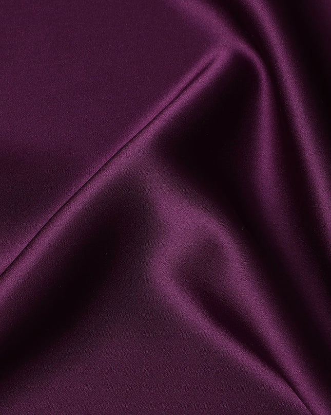Plum Purple Premium Pure Silk Satin Fabric 110 Cms Width, Made in China-D25822
