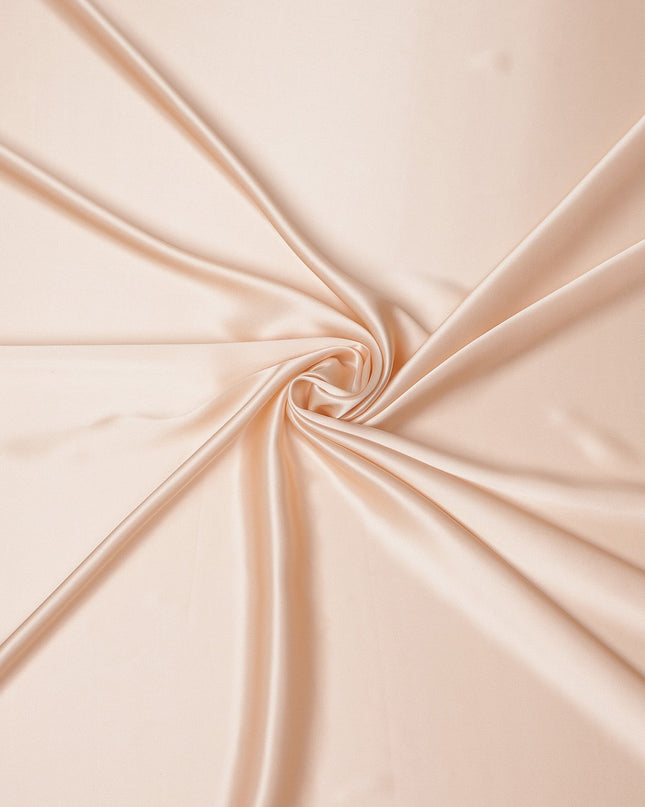 Peach Beige Premium Pure Silk Satin Fabric 110 Cms Width, Made in China-D25820
