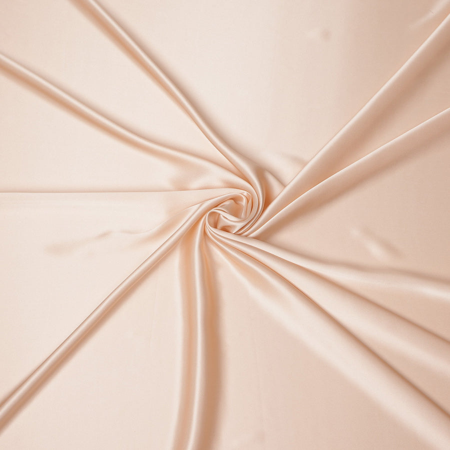 Peach Beige Premium Pure Silk Satin Fabric 110 Cms Width, Made in China-D25820