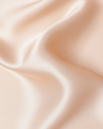 Peach Beige Premium Pure Silk Satin Fabric 110 Cms Width, Made in China-D25820