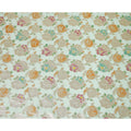 Mint Green Multicolor Floral Metallic Lurex Design Premium Silk Chiffon Fabric, 110 Cms Width, Made in South Korea-D25746