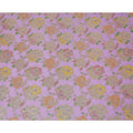 Lilac Multicolor Floral Metallic Lurex Design Premium Silk Chiffon Fabric, 110 Cms Width, Made in South Korea-D25752