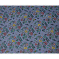 Slate Blue Floral Silk Chiffon Fabric 110cm