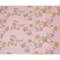Baby Pink Floral Embroidered Metallic Lurex Design Premium Silk Chiffon Fabric, 110 Cms Width, Made in South Korea-D25753
