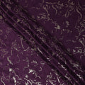 Deep Plum Purple Abstract Lurex Silk Crepe 140cm