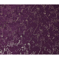 Deep Plum Purple Abstract Lurex Silk Crepe 140cm