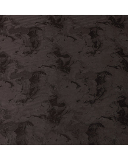 Dark Brown Textured Sustainable Cupro Fabric made of Bemberg with Subtle Marble Pattern and Silky Smooth Finish, 140 Cms Width, Made in China-D25893