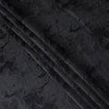 Jet Black Textured Sustainable Cupro Fabric made of Bemberg with Elegant Marble Pattern and Silky Luxe Finish, 140 Cms Width, Made in China-D25897