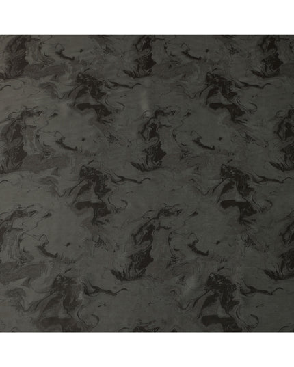 Olive Green Textured Sustainable Cupro Fabric made of Bemberg with Subtle Marble Effect and Smooth Lustrous Finish, 140 Cms Width, Made in China-D25898