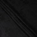 Jet Black Textured Sustainable Cupro Fabric made of Bemberg with Subtle Marble Effect and Silky Finish, 140 Cms Width, Made in China-D25892