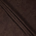 Chocolate Brown Textured Sustainable Cupro Fabric made of Bemberg with Striking Woodgrain Pattern and Silky Smooth Finish, 140 Cms Width, Made in China-D25896