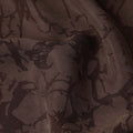 Chocolate Brown Textured Sustainable Cupro Fabric made of Bemberg with Artistic Marble Design and Smooth Silky Finish, 140 Cms Width, Made in China-D25900