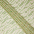 Pistachio Green Premium French Silk Chiffon Saree With Metallic Woven Pattern 5.5 Mtrs Length 110 Cms Width, Made in France and  Blouse Not Included-D27226