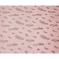 Peach Pink Premium Pure Silk Chiffon Fabric with Metallic Lurex Design 110 Cms Width, Made in France-D25836