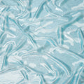 Ice Blue Premium Pure Silk Chiffon Fabric with Metallic Lurex Design 110 Cms Width, Made in France-D25833