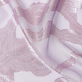 Blush Pink Premium Pure Silk Chiffon Fabric with Metallic Lurex Design 110 Cms Width, Made in France-D25834