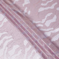 Blush Pink Premium Pure Silk Chiffon Fabric with Metallic Lurex Design 110 Cms Width, Made in France-D25834