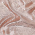Rose Gold Premium Pure Silk Chiffon Fabric with Metallic Lurex Design 110 Cms Width, Made in France-D25838