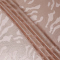 Rose Gold Premium Pure Silk Chiffon Fabric with Metallic Lurex Design 110 Cms Width, Made in France-D25838