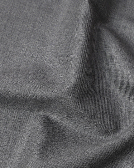 Light Grey Loro Piana Super 170’s Wool & Silk Italian Suiting Fabric, Width 150 Cms, Length 3.75 Mtrs, Made in Italy-D26038