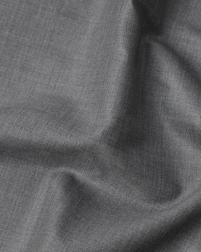 Light Grey Loro Piana Super 170’s Wool & Silk Italian Suiting Fabric, Width 150 Cms, Length 3.75 Mtrs, Made in Italy-D26038