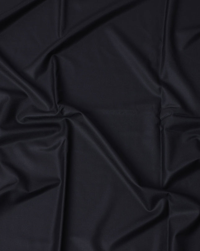 Midnight Black Loro Piana Super 170’s Extrafine Wool Italian Suiting Fabric, Width 150 Cms, Length 3.75 Mtrs, Made in Italy-D26054
