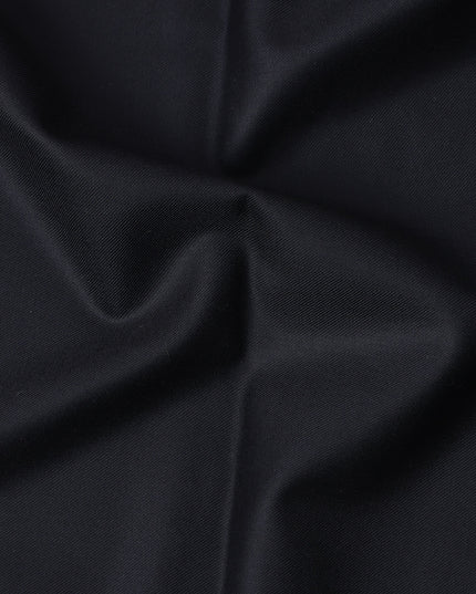 Midnight Black Loro Piana Super 170’s Extrafine Wool Italian Suiting Fabric, Width 150 Cms, Length 3.75 Mtrs, Made in Italy-D26054