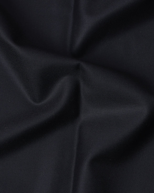 Midnight Black Loro Piana Super 170’s Extrafine Wool Italian Suiting Fabric, Width 150 Cms, Length 3.75 Mtrs, Made in Italy-D26054