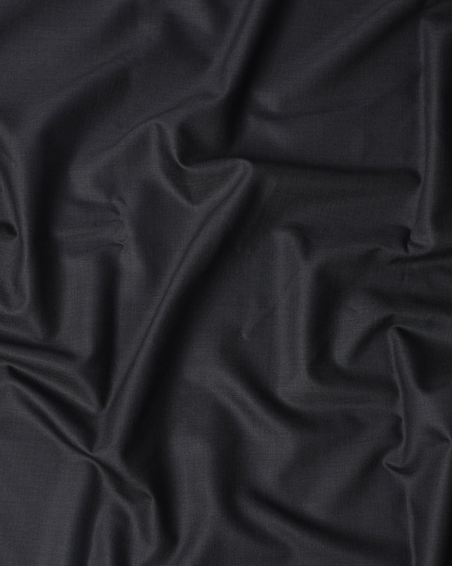 Charcoal Grey Loro Piana Super 170’s Wool & Silk Italian Suiting Fabric, Width 150 Cms, Length 3.75 Mtrs, Made in Italy-D26039
