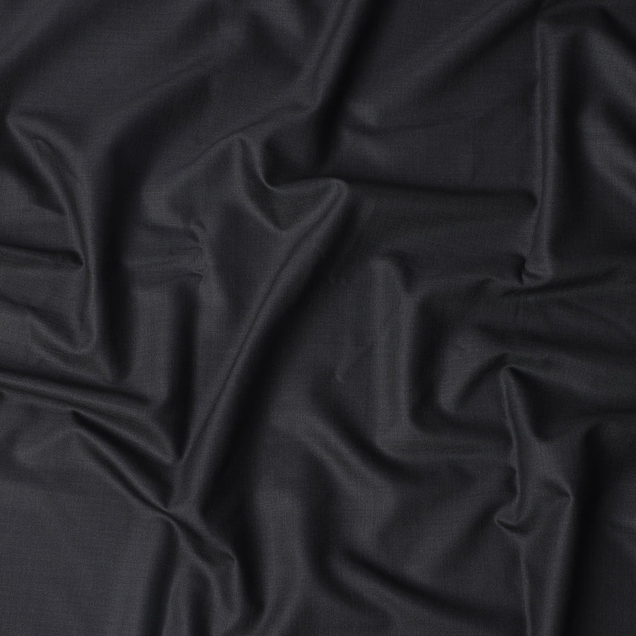 Charcoal Grey Loro Piana Super 170’s Wool & Silk Italian Suiting Fabric, Width 150 Cms, Length 3.75 Mtrs, Made in Italy-D26039