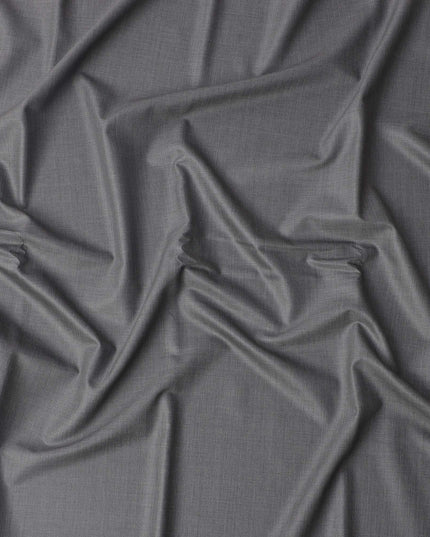 Steel Grey Loro Piana Super 170’s Wool & Silk Italian Suiting Fabric, Width 150 Cms, Length 3.75 Mtrs, Made in Italy-D26040