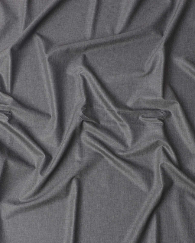Steel Grey Loro Piana Super 170’s Wool & Silk Italian Suiting Fabric, Width 150 Cms, Length 3.75 Mtrs, Made in Italy-D26040