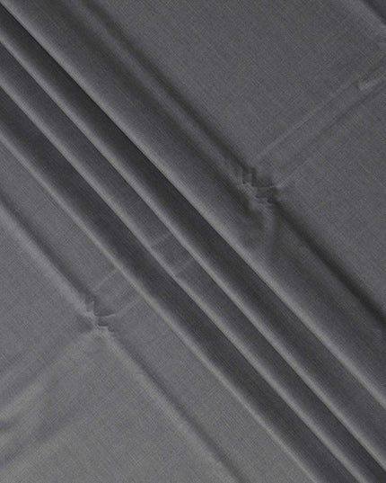 Steel Grey Loro Piana Super 170’s Wool & Silk Italian Suiting Fabric, Width 150 Cms, Length 3.75 Mtrs, Made in Italy-D26040