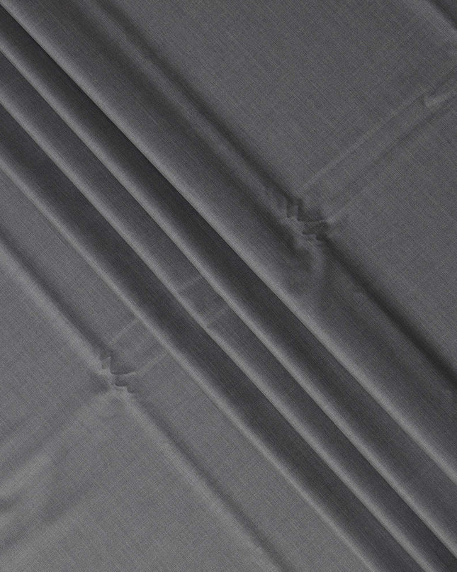 Steel Grey Loro Piana Super 170’s Wool & Silk Italian Suiting Fabric, Width 150 Cms, Length 3.75 Mtrs, Made in Italy-D26040