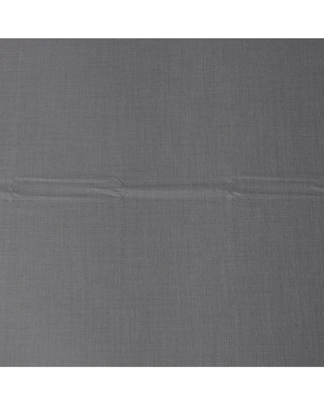 Steel Grey Loro Piana Super 170’s Wool & Silk Italian Suiting Fabric, Width 150 Cms, Length 3.75 Mtrs, Made in Italy-D26040