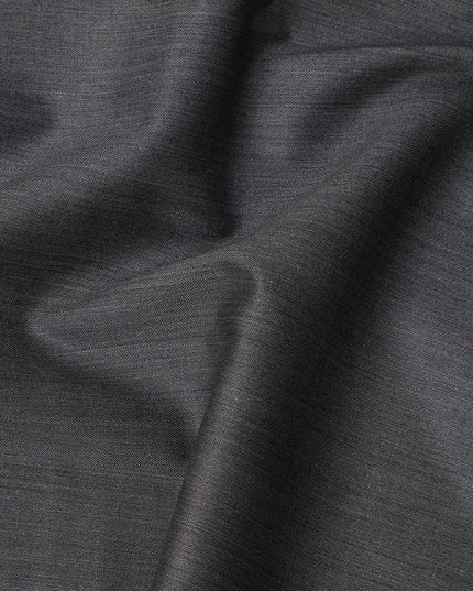 Charcoal Grey Loro Piana Super 200’s Merino Wool & Silk Italian Suiting Fabric, Width 150 Cms, Length 3.75 Mtrs, Made in Italy-D26045
