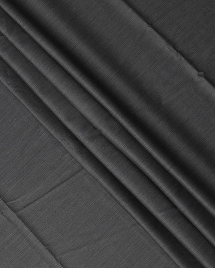 Charcoal Grey Loro Piana Super 200’s Merino Wool & Silk Italian Suiting Fabric, Width 150 Cms, Length 3.75 Mtrs, Made in Italy-D26045