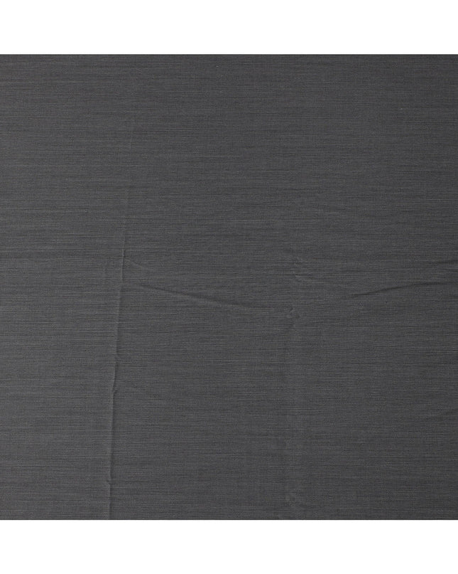 Charcoal Grey Loro Piana Super 200’s Merino Wool & Silk Italian Suiting Fabric, Width 150 Cms, Length 3.75 Mtrs, Made in Italy-D26045