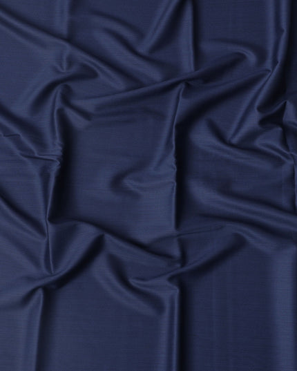 Royal Blue Loro Piana Super 200’s Merino Wool & Silk Italian Suiting Fabric, Width 150 Cms, Length 3.75 Mtrs, Made in Italy-D26043