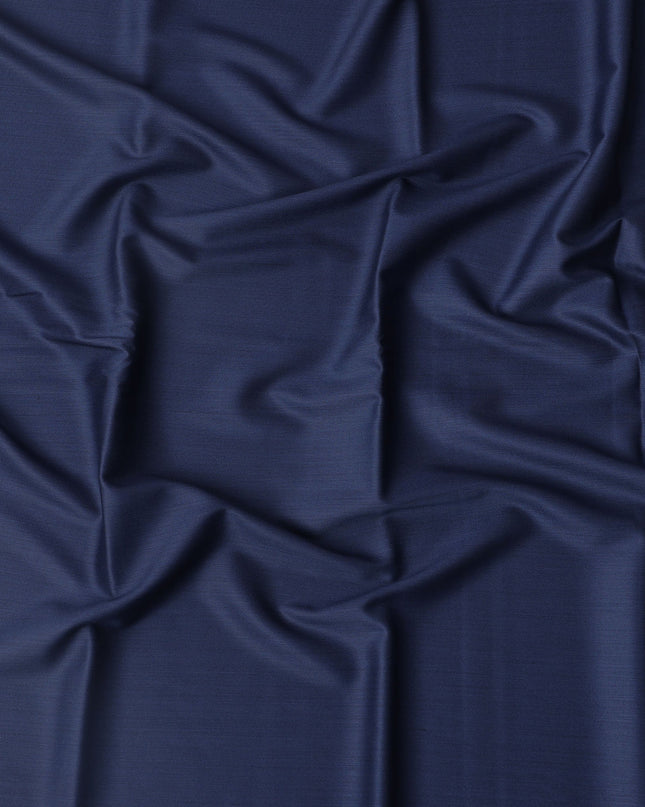 Royal Blue Loro Piana Super 200’s Merino Wool & Silk Italian Suiting Fabric, Width 150 Cms, Length 3.75 Mtrs, Made in Italy-D26043
