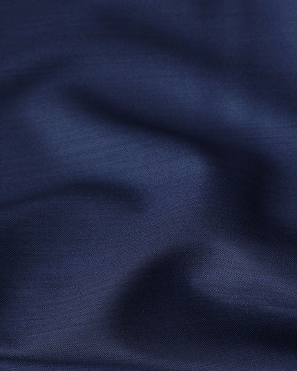 Royal Blue Loro Piana Super 200’s Merino Wool & Silk Italian Suiting Fabric, Width 150 Cms, Length 3.75 Mtrs, Made in Italy-D26043