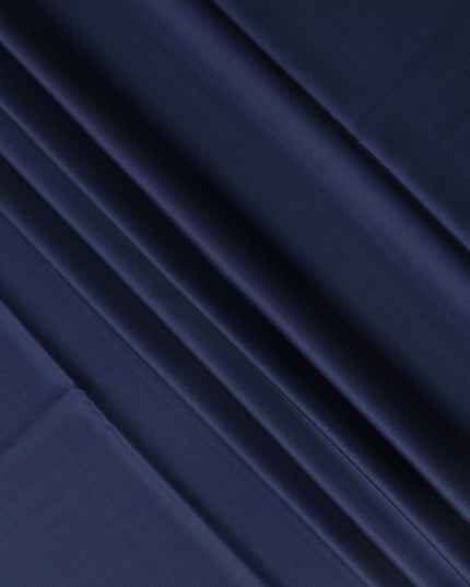 Royal Blue Loro Piana Super 200’s Merino Wool & Silk Italian Suiting Fabric, Width 150 Cms, Length 3.75 Mtrs, Made in Italy-D26043