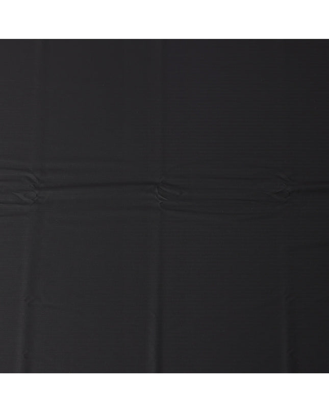 Jet Black Loro Piana Super 200’s Merino Wool & Silk Italian Suiting Fabric, Width 150 Cms, Length 3.75 Mtrs, Made in Italy-D26044