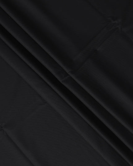 Deep Black Loro Piana Super 150’s Merino Wool Italian Suiting Fabric, Width 150 Cms, Length 3.75 Mtrs, Made in Italy-D26047