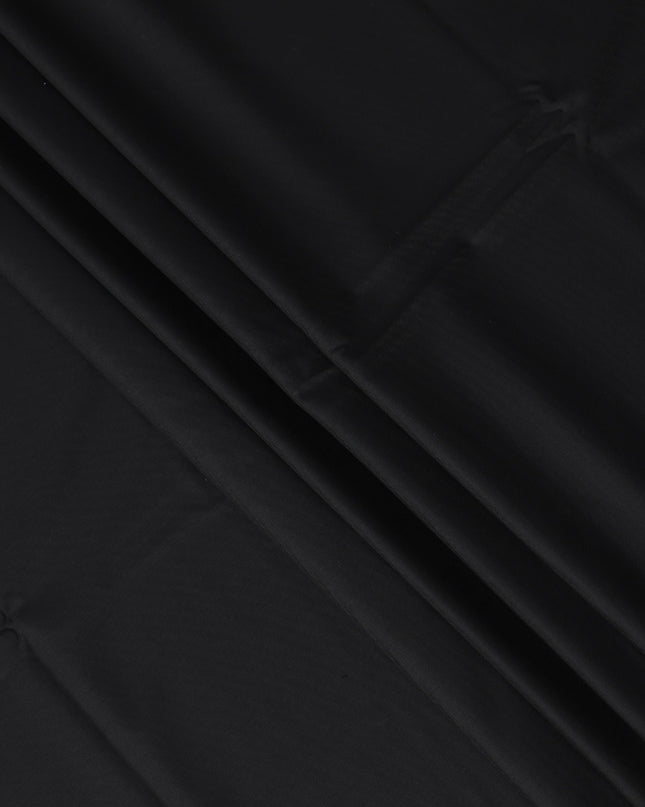 Deep Black Loro Piana Super 150’s Merino Wool Italian Suiting Fabric, Width 150 Cms, Length 3.75 Mtrs, Made in Italy-D26047