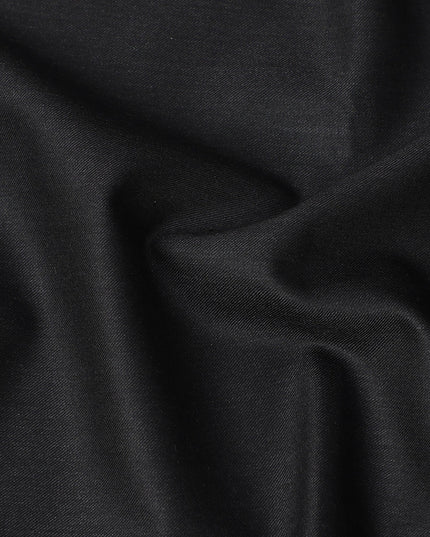 Charcoal Grey Loro Piana Super 150’s Merino Wool Italian Suiting Fabric, Width 150 Cms, Length 3.75 Mtrs, Made in Italy-D26048